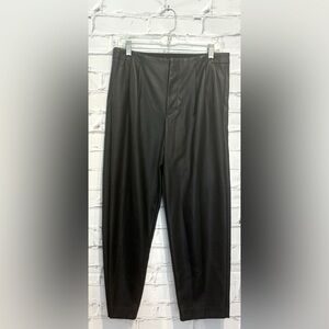 Banana Republic Black Faux Leather Straight Leg Pants - NWT - Size 6